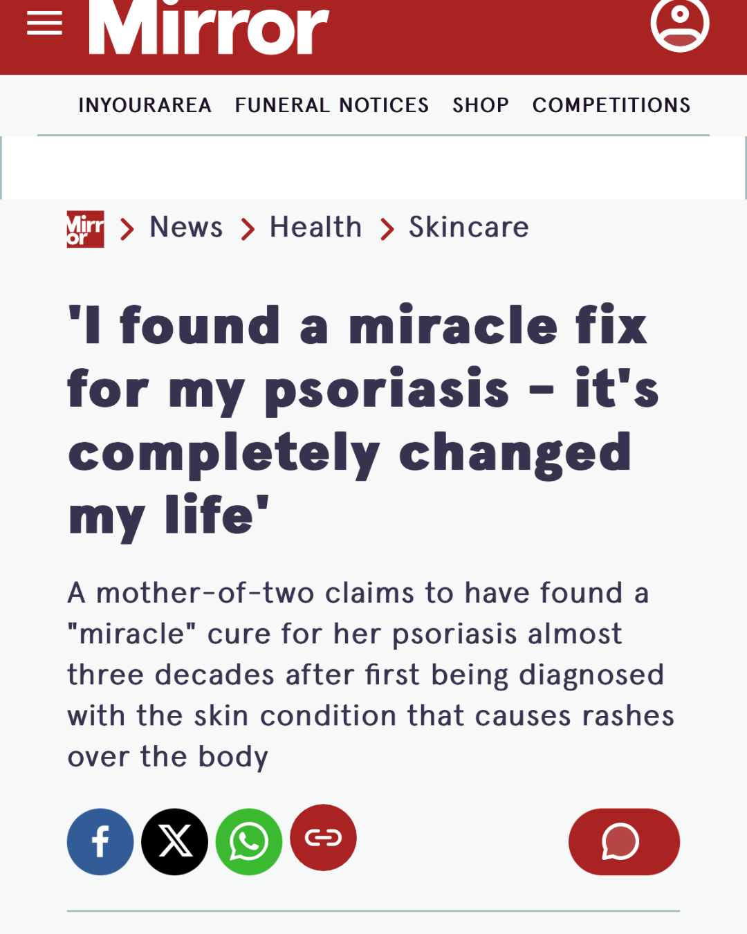 LumiRed Featured in UK Press for Transforming Psoriasis Treatment